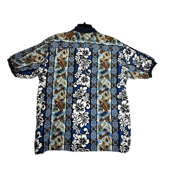 RJC Kalaheo Hawaiian Polo Shirt Mens XL Made Hawaii USA - Picture 3 of 4